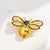 Retro Oil Dripping Bee Brooch Female Alloy Diamond-embedded Ladybug Insect Collar Pin Clothing Hat Bag Accessories