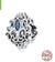 Retro Oval Water Droplets Heart Shape Sterling Silver Inlay Zircon Jewelry Accessories