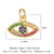 Retro Palm Copper Plating Inlay Zircon 18k Gold Plated Charms Jewelry Accessories