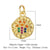 Retro Palm Copper Plating Inlay Zircon 18k Gold Plated Charms Jewelry Accessories