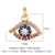 Retro Palm Copper Plating Inlay Zircon 18k Gold Plated Charms Jewelry Accessories