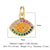 Retro Palm Copper Plating Inlay Zircon 18k Gold Plated Charms Jewelry Accessories