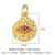 Retro Palm Copper Plating Inlay Zircon 18k Gold Plated Charms Jewelry Accessories