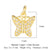 Retro Palm Crown Copper Plating Inlay Zircon 18k Gold Plated Charms Jewelry Accessories