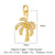 Retro Palm Crown Copper Plating Inlay Zircon 18k Gold Plated Charms Jewelry Accessories