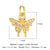 Retro Palm Crown Copper Plating Inlay Zircon 18k Gold Plated Charms Jewelry Accessories