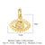 Retro Palm Crown Copper Plating Inlay Zircon 18k Gold Plated Charms Jewelry Accessories