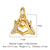 Retro Palm Crown Copper Plating Inlay Zircon 18k Gold Plated Charms Jewelry Accessories