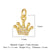 Retro Palm Crown Copper Plating Inlay Zircon 18k Gold Plated Charms Jewelry Accessories