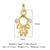 Retro Palm Crown Copper Plating Inlay Zircon 18k Gold Plated Charms Jewelry Accessories