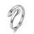 Retro Palm Stainless Steel Open Ring Metal Stainless Steel Rings