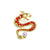 Retro Pin Animal Dragon Alloy Enamel Rhinestones Unisex Brooches