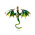 Retro Pin Animal Dragon Alloy Enamel Rhinestones Unisex Brooches