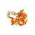 Retro Pin Animal Dragon Alloy Enamel Rhinestones Unisex Brooches