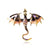 Retro Pin Animal Dragon Alloy Enamel Rhinestones Unisex Brooches