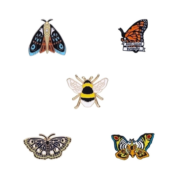 Retro Pin Butterfly Alloy Enamel Unisex Brooches