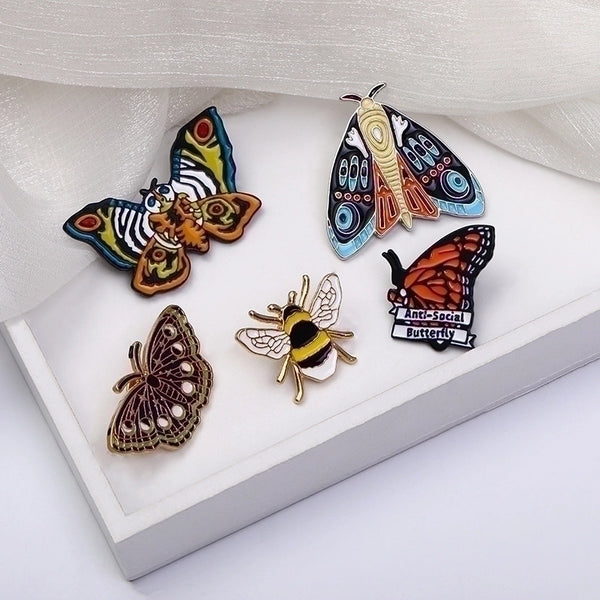 Retro Pin Butterfly Alloy Enamel Unisex Brooches