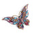 Retro Pin Butterfly Alloy Inlay Artificial Diamond Crystal Women'S Brooches