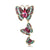 Retro Pin Butterfly Imitation Pearl Alloy Rhinestone Women'S Brooches