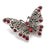 Retro Pin Butterfly Imitation Pearl Alloy Rhinestone Women'S Brooches