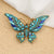 Retro Pin Butterfly Imitation Pearl Alloy Rhinestone Women'S Brooches