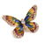 Retro Pin Butterfly Imitation Pearl Alloy Rhinestone Women'S Brooches