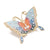 Retro Pin Butterfly Imitation Pearl Alloy Rhinestone Women'S Brooches