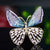 Retro Pin Butterfly Imitation Pearl Alloy Rhinestone Women'S Brooches