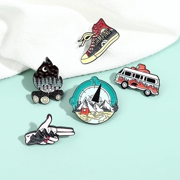 Retro Pin Cartoon Alloy Stoving Varnish Unisex Brooches