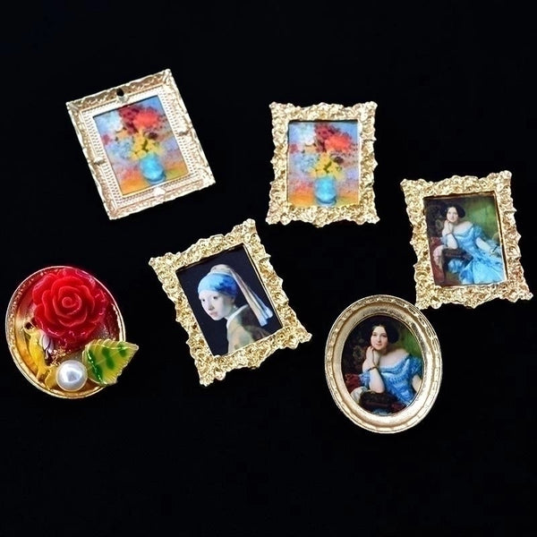 Retro Pin Cartoon Character Alloy Plating Artificial Gemstones Women'S Brooches