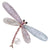 Retro Pin Dragonfly Alloy Enamel Inlay Zircon Women'S Brooches