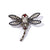 Retro Pin Dragonfly Alloy Enamel Inlay Zircon Women'S Brooches