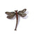 Retro Pin Dragonfly Alloy Enamel Inlay Zircon Women'S Brooches