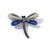 Retro Pin Dragonfly Alloy Enamel Inlay Zircon Women'S Brooches