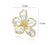 Retro Pin Flower Alloy Inlay Artificial Crystal Rhinestones Women'S Brooches