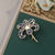 Retro Pin Flower Alloy Inlay Artificial Gemstones Pearl Women'S Brooches