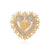 Retro Pin Heart Alloy Diamond Artificial Gemstones Women'S Brooches