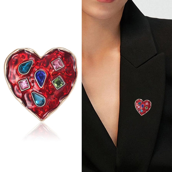 Retro Pin Heart Shape Alloy Women's Brooches