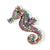 Retro Pin Hippocampus Alloy Plating Inlay Rhinestones Unisex Brooches