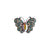 Retro Pin Insect Butterfly Rhinestone Unisex Brooches