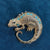 Retro Pin Lizard Alloy Plating Inlay Artificial Gemstones Rhinestones Unisex Brooches