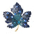 Retro Pin Maple Leaf Alloy Inlay Rhinestones Unisex Brooches