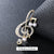 Retro Pin Notes Alloy Inlay Rhinestones Women'S Brooches