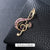 Retro Pin Notes Alloy Inlay Rhinestones Women'S Brooches