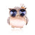 Retro Pin Owl Alloy Diamond Women'S Brooches