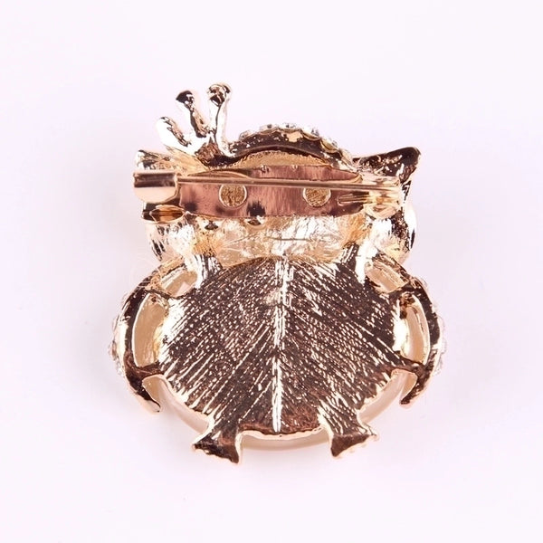 Retro Pin Owl Alloy Diamond Women'S Brooches