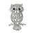 Retro Pin Owl Alloy Inlay Artificial Gemstones Unisex Brooches