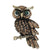 Retro Pin Owl Alloy Plating Zircon Women's Brooches