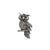 Retro Pin Owl Alloy Plating Zircon Women's Brooches