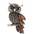 Retro Pin Owl Alloy Plating Zircon Women's Brooches